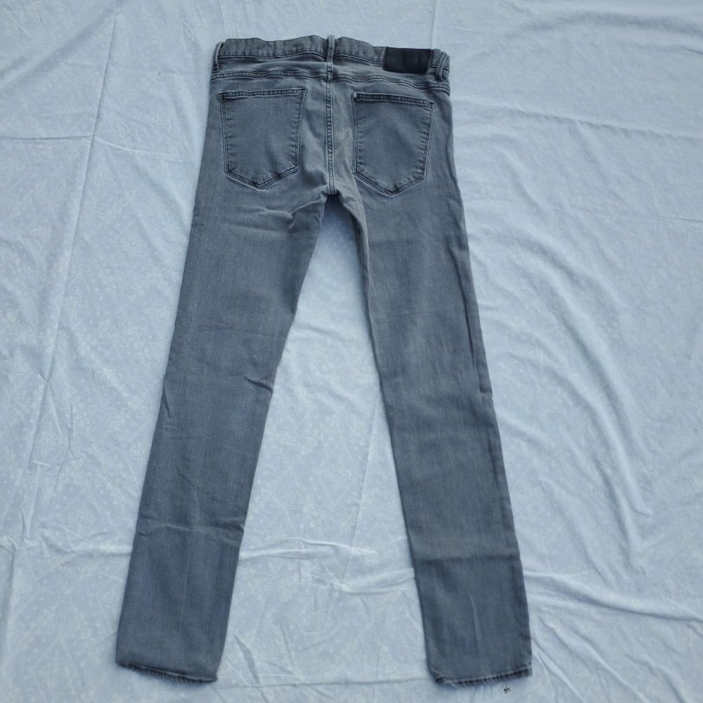 H&M &Denim Slim Low Waist Stretch Heathered Black Grey Jeans - 32W 30L
